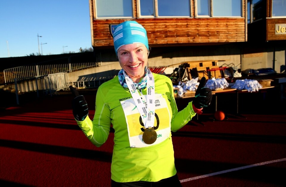 Håkon Urdal og Therese Falk vant klart i rekordstort Vintermaraton Vintermaraton2018 - Therese Falk med ny pers på maraton (1280x837).jpg