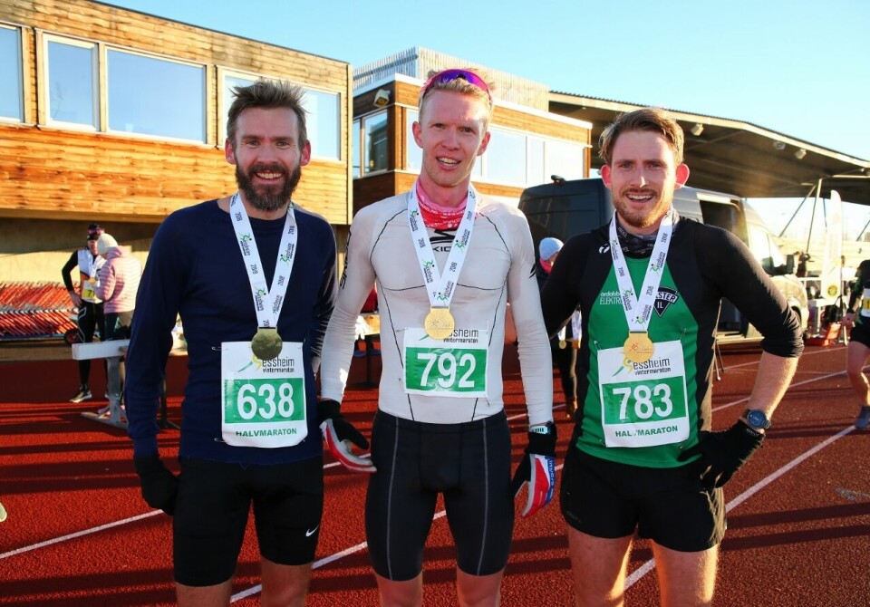 Håkon Urdal og Therese Falk vant klart i rekordstort Vintermaraton Vintermaraton2018 - De tre første på halvmaraton (1280x891).jpg