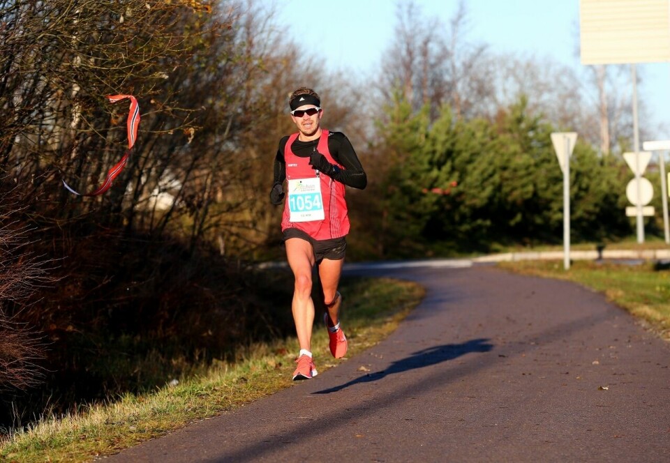 Håkon Urdal og Therese Falk vant klart i rekordstort Vintermaraton Vintermaraton2018 - Kristian Ulriksen herrevinner på 10km (1280x885).jpg