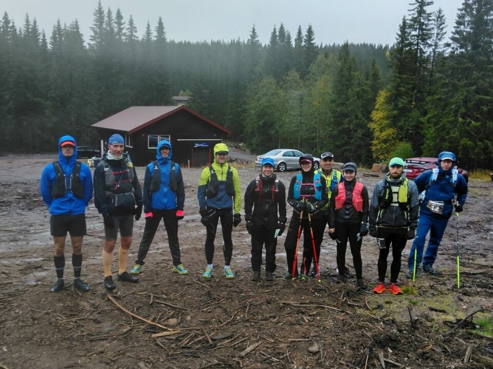Startfeltet på 54 kilometeren klar for å løpe fra Mylla til Maridalen. (Foto: Janniche Bergh) Startfeltet på 54 kilometeren klar for å løpe fra Mylla til Maridalen. (Foto: Janniche Bergh)