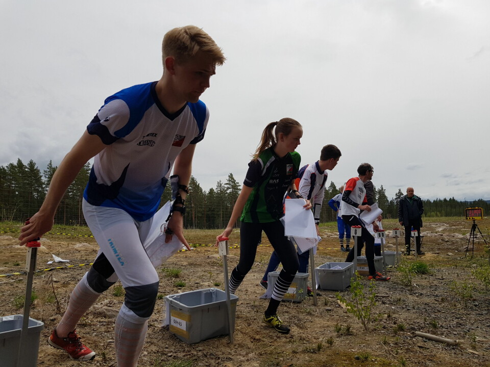 Sofie Johansson og Olai Stensland Lillevold vant Mjølnerløpet Ludvig Rødnes Oppsal Orientering og Henriette Berg Løten OL klar til start.jpg