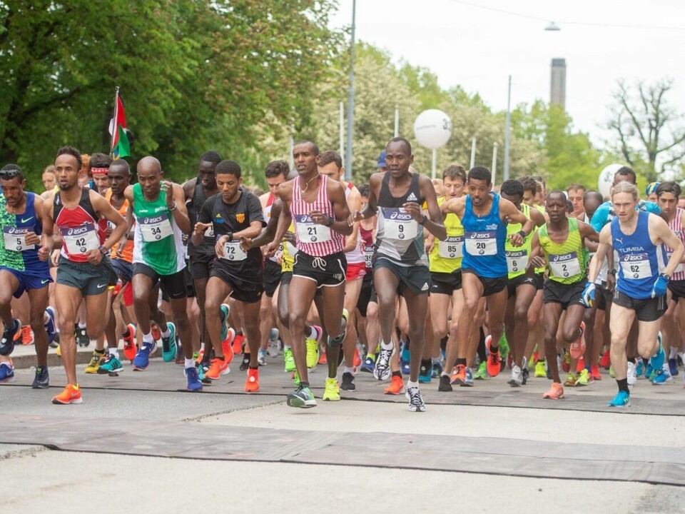 Nigussie Sahlesilassie satte løyperekord i Stockholm Maraton, 188 norske fullførte Starten3.jpg