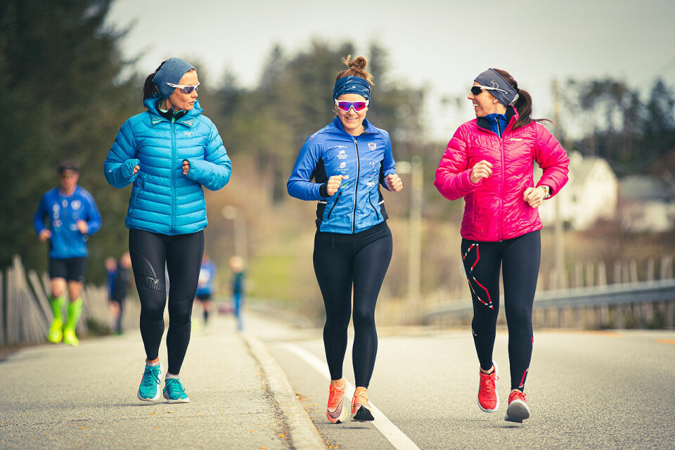 I Øygarden laget de testløp da Bergen City Marathon ble avlyst TRE DAMER TIL START.jpg
