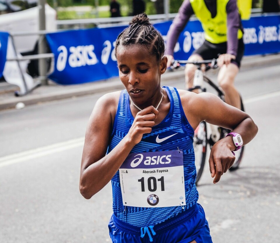 Nigussie Sahlesilassie satte løyperekord i Stockholm Maraton, 188 norske fullførte Aberash_Fayesa.jpg