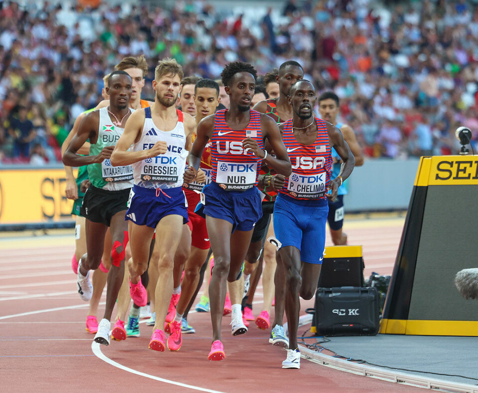 Dramatikk da to av de fire norske gikk videre til 5000 m-finalen 1U9A2625_Gressier-Nur-Chelimo.jpg