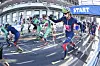 Rulleskirennet, som var nytt av året, innledet årets Oslo Maraton når det startet kl.09:00 . Foto: Bjørn Johannessen