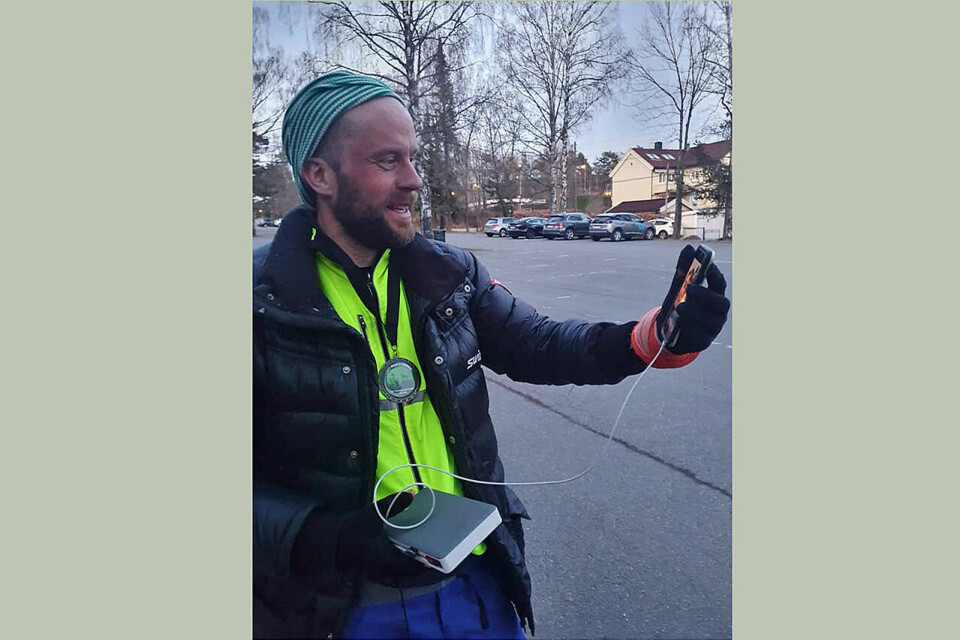 Etter at jeg løp runde 35 ringte Jo Inge Norum og kona på facetime og gratulerte meg med seieren. (Foto: arrangørens FB-side) Etter at jeg løp runde 35 ringte Jo Inge Norum og kona på facetime og gratulerte meg med seieren. (Foto: arrangørens FB-side)