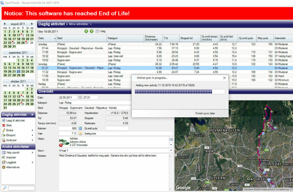 Kor treningdagbokavhengig er det mogleg bli? Sporttracks.jpg