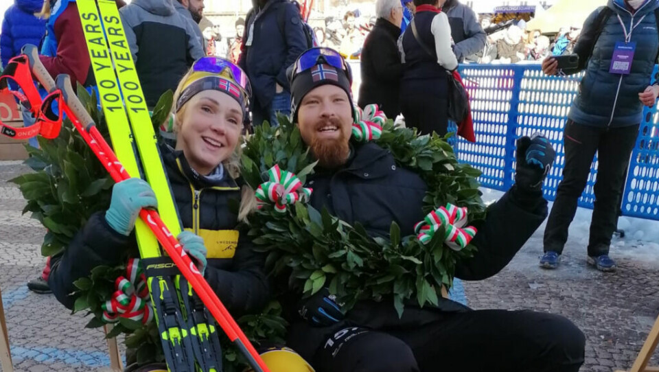 1064 norske skiløpere fullførte årets Marcialonga Runar Skaug Mathisen og Emilie Fleten.png