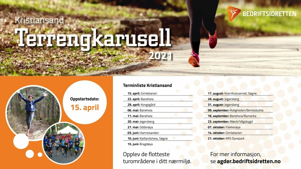Terrengkarusellen åpnet med 790 deltakere på Sparebanken Sør-løpet Terminliste-plakat.jpg