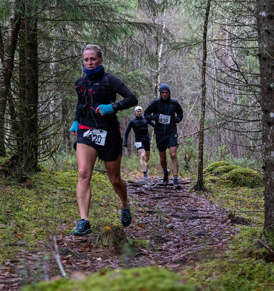Voss Backyard Ultra 10 timars går i det flate skogsområdet på Bømoen. (Foto: arrangør) Voss Backyard Ultra 10 timars går i det flate skogsområdet på Bømoen. (Foto: arrangør)