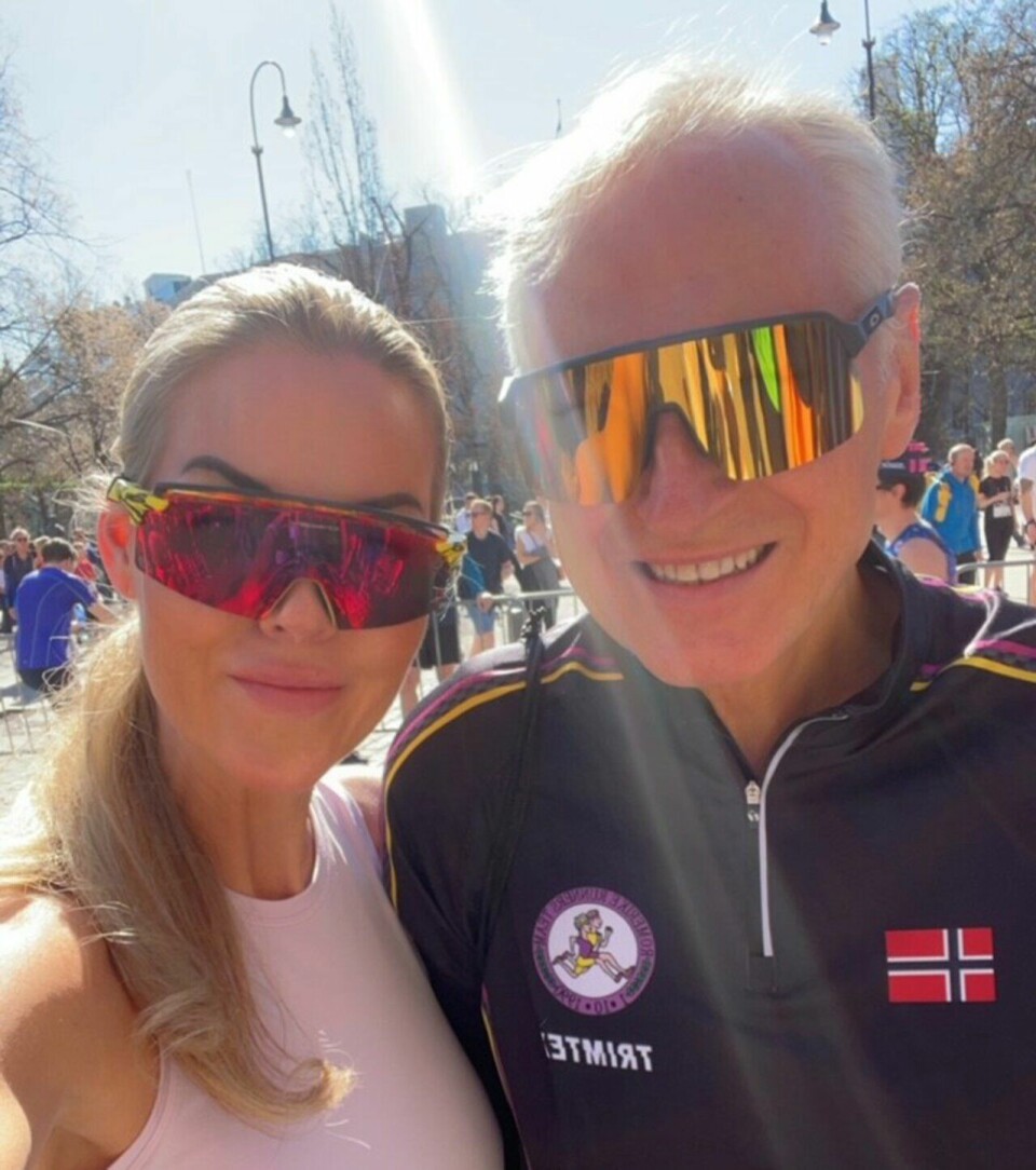 Sprang seg inn på Kondisstatistikken etter hofteoperasjon Christine Eri Thorud (datter) og Per H. Thorud