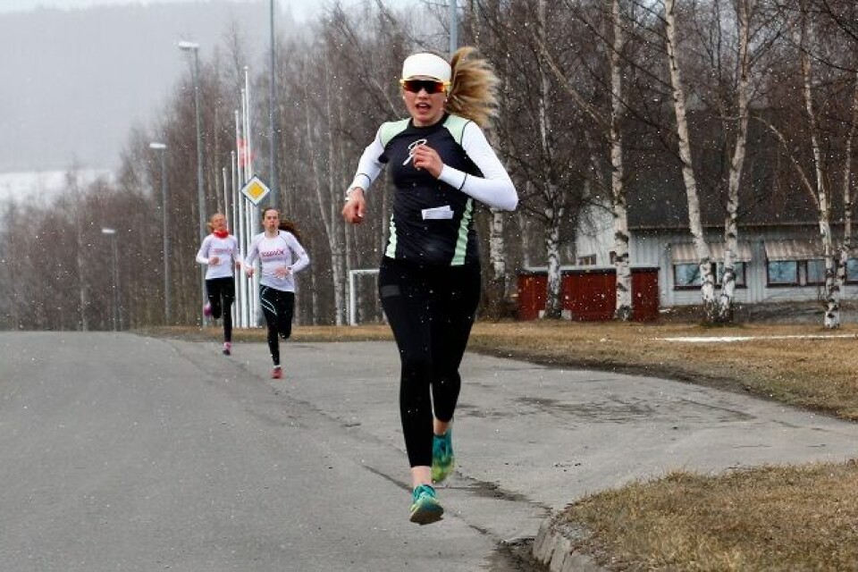 Jenter og snøvær preget Gå-Joggen på Rudshøgda Mari_Robole_Lien.jpg