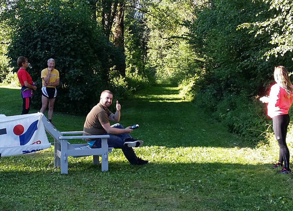 Wiktor Baran og Henning Mortensen først i ny Gå-jogg Arrangorer_med_kontroll.jpg