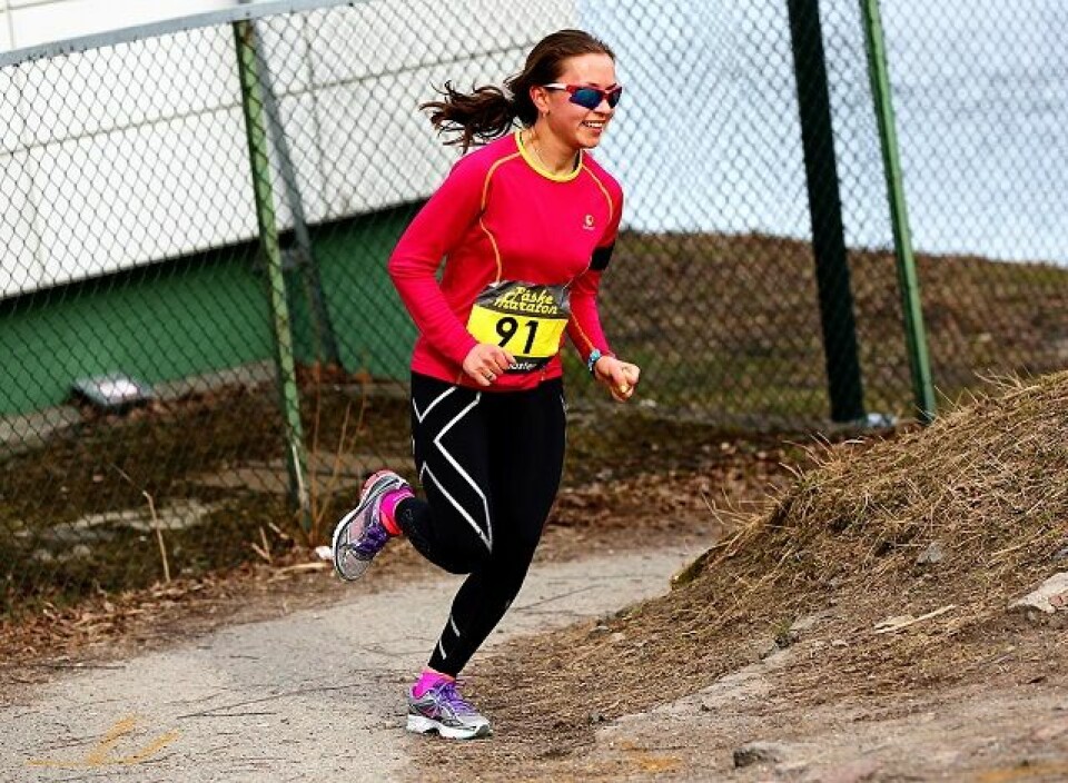 Påskemaraton i Drammen med perfekt vær og deltagerrekord Paaskemaraton2015-Galina-Stoltenberg.jpg