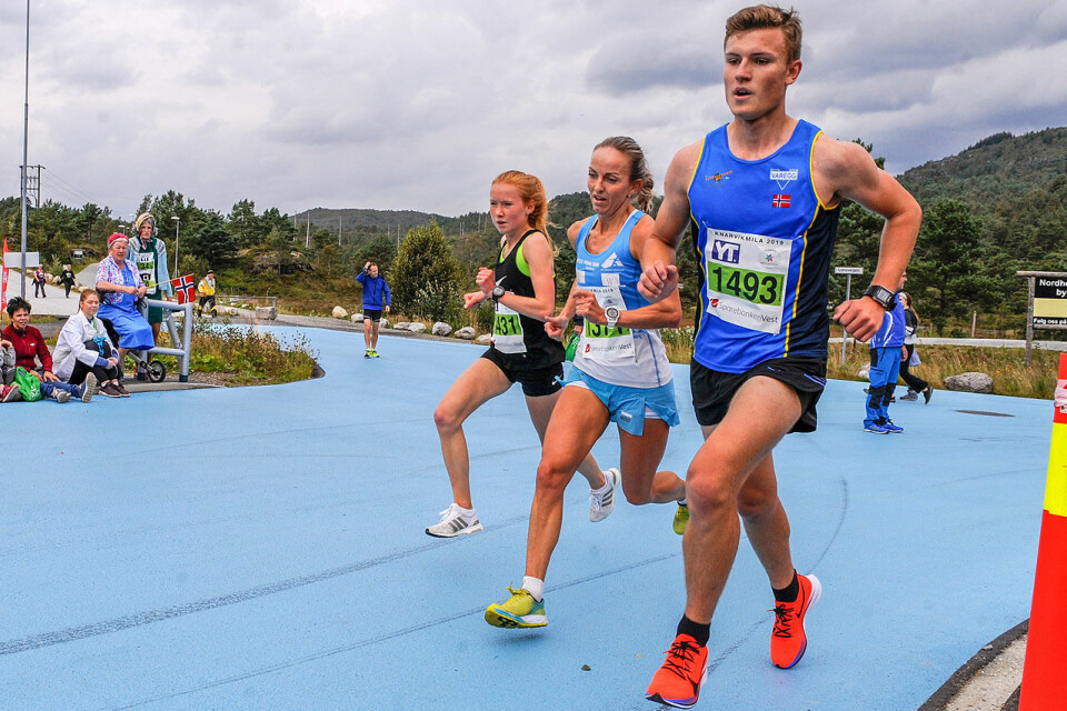 Marius Sørli og Anita Iversen Lilleskare vant Knarvikmila 5 km _DSC4927.jpg