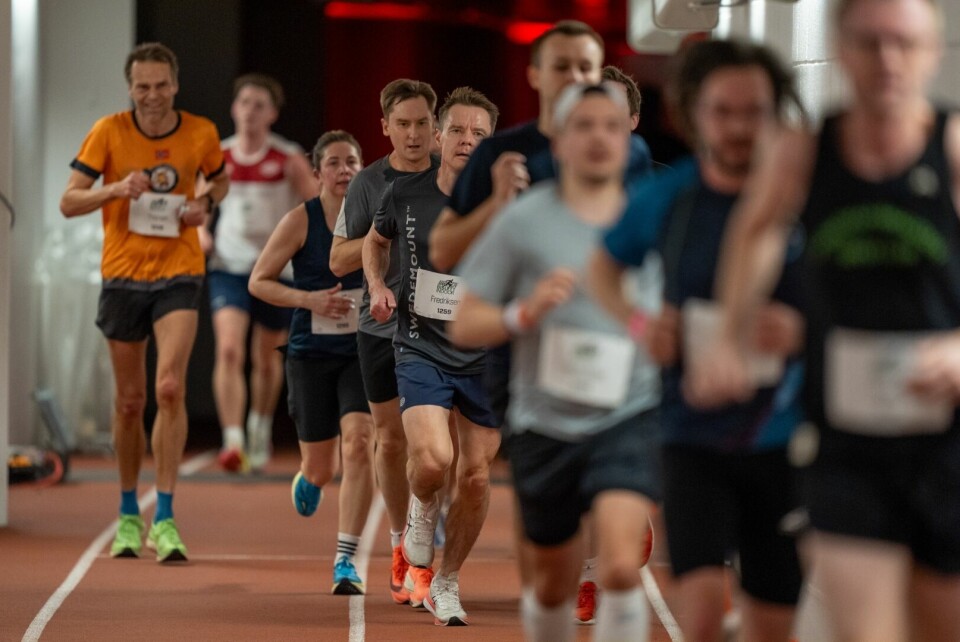 238 løpere var i sving på dag 2 av Bislett Indoor Marathon. Her fra helmaratondistansen. (Foto: Samuel Hafsahl) 238 løpere var i sving på dag 2 av Bislett Indoor Marathon. Her fra helmaratondistansen. (Foto: Samuel Hafsahl)