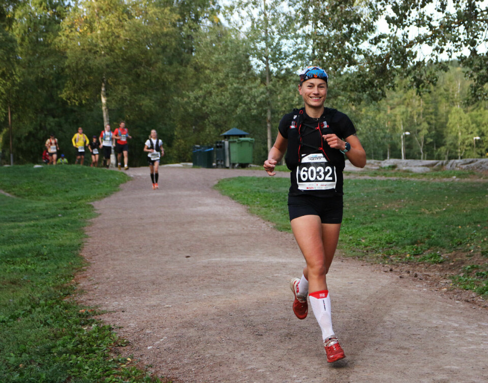 Inger Haugland debuterte på 100 miles med 2. plass og sterk tid i Black River Run i Västerås. Bildet er fra da hun vant DobbelTravern i 2018. (Foto: Runar Gilberg) Inger Haugland debuterte på 100 miles med 2. plass og sterk tid i Black River Run i Västerås. Bildet er fra da hun vant DobbelTravern i 2018. (Foto: Runar Gilberg)