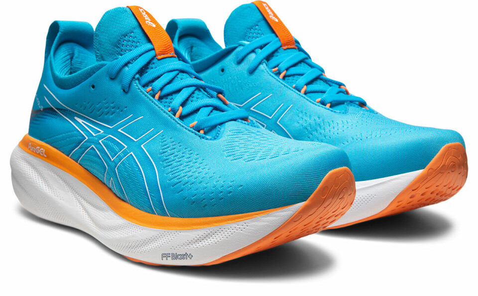 Årets utgave av Asics Gel-Nimbus er den 25. i rekken, men strengt talt ligner den ikke så mye på Nimbus-modeller vi er vant med fra tidligere år. (Foto: Asics) Årets utgave av Asics Gel-Nimbus er den 25. i rekken, men strengt talt ligner den ikke så mye på Nimbus-modeller vi er vant med fra tidligere år. (Foto: Asics)