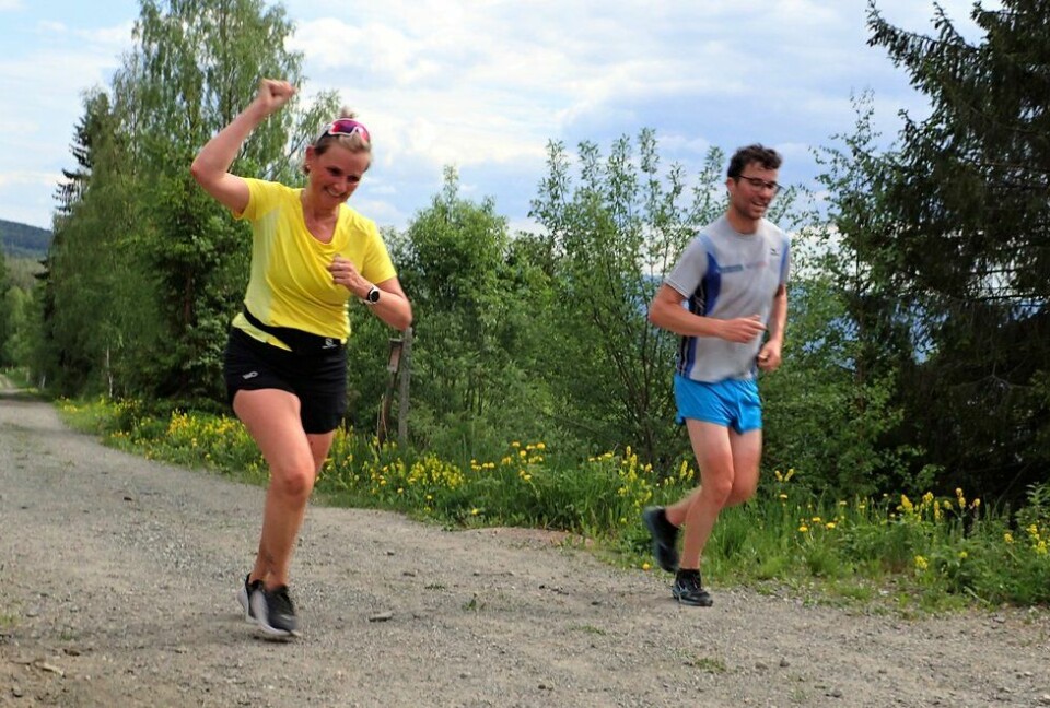 Når man ikke er best når det gjelder Cathrine Haraldsen og André Hammerø Løseth på trenerseminar for trenerne på Kondistreninga på Lillehammer i 2021