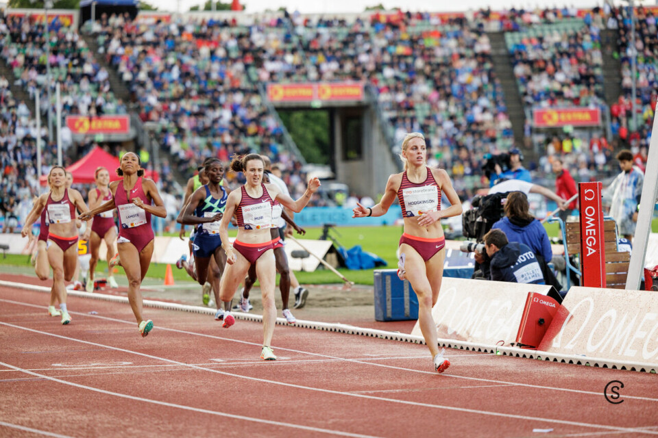 Keely Hodgkinson og Laura Muir sørga for dobbelt britisk på 800 meteren. (Foto: Sylvain Cavatz) Keely Hodgkinson og Laura Muir sørga for dobbelt britisk på 800 meteren. (Foto: Sylvain Cavatz)