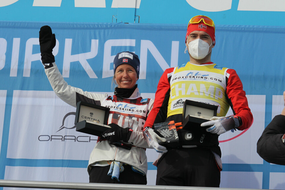 Astrid Øyre Slind og Andreas Nygaard gikk til topps i Birkebeinerrennet 2022. (Foto: Finn Olsen) Astrid Øyre Slind og Andreas Nygaard gikk til topps i Birkebeinerrennet 2022. (Foto: Finn Olsen)