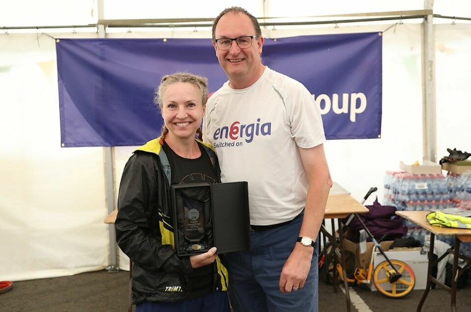 Therese Falk på 2. plass i Energia24 i Belfast med 216 km