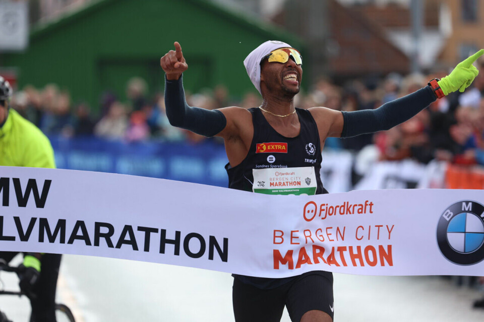 Tage Morken Augustson og Helena Hope vant Bergen City Maraton frew.jpg