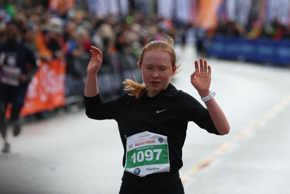 Tage Morken Augustson og Helena Hope vant Bergen City Maraton adele.jpg