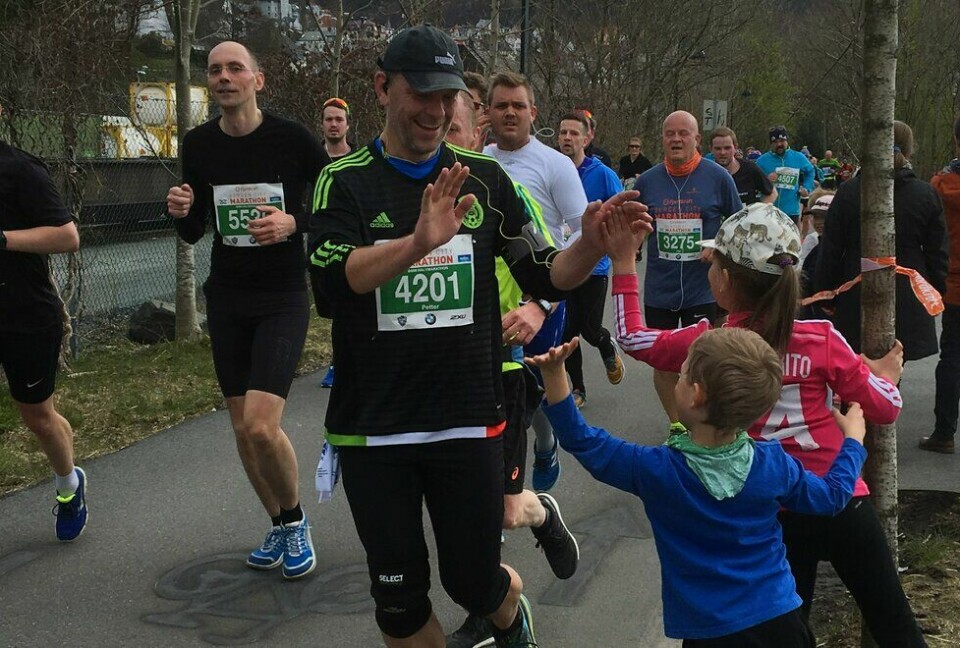 Øyvind Blom er en av dem som har løpt Bergen City Marathon hvert år siden starten Petter Bøe er en av Bergen City Marathons 10-årsjubilanter