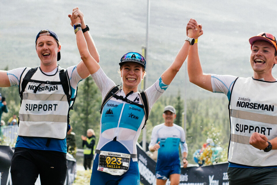 Triatleten Emilie Klev Bergheim satser for fullt mot Alpsman Xtreme Triathlon norseman-maalgang.jpg