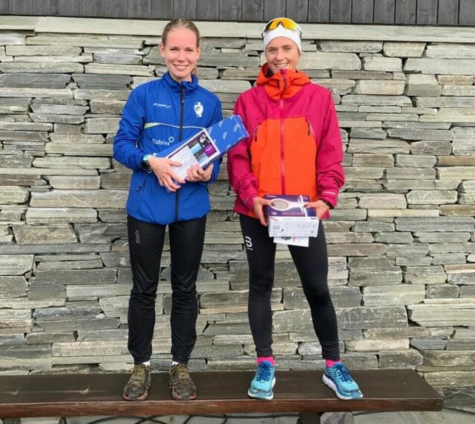 Hanne Mjøen Maridal og Johan Bugge vant Hafjell Opp 640_Nr 1og2damer.HanneogBente_FotoChrPr.jpg