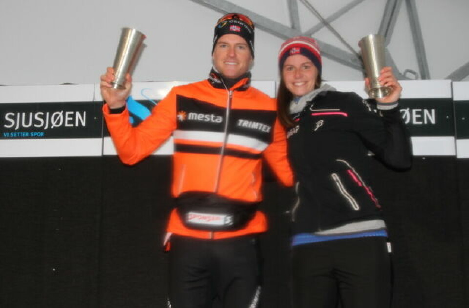 Torgeir Skare Thygesen foran Team BN Bank-trio på Sjusjøen Kondis/Finn Olsen