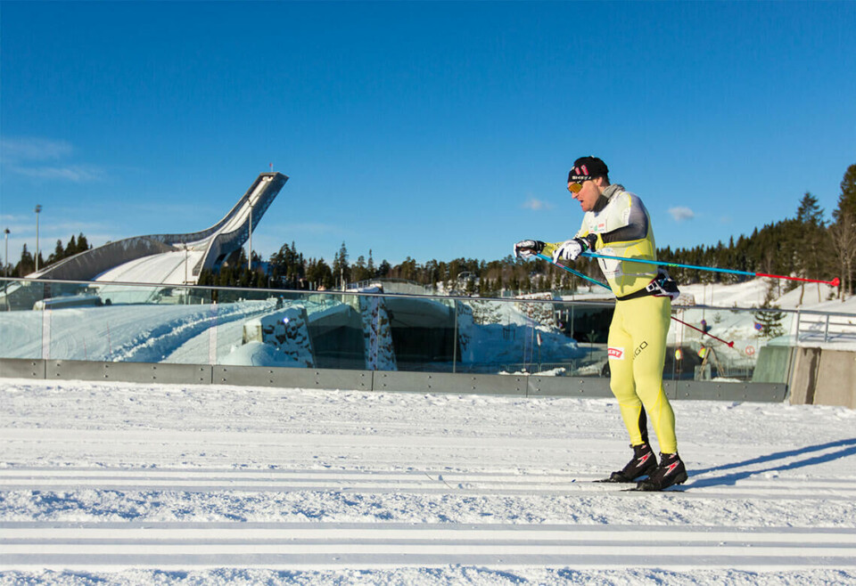 Få Øystein «Pølsa» Pettersens suksessmetode i boka «Helt Konge» Øystein Pettersen staka fra alle og vant Holmenkollmarsjen i 2015. (Foto: Stian Schløsser Møller)