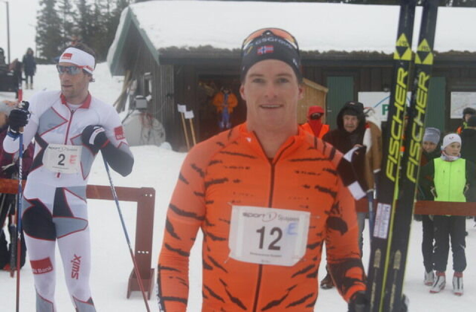 Torgeir Skare Thygesen foran Team BN Bank-trio på Sjusjøen Kondis/Rolf Bakken