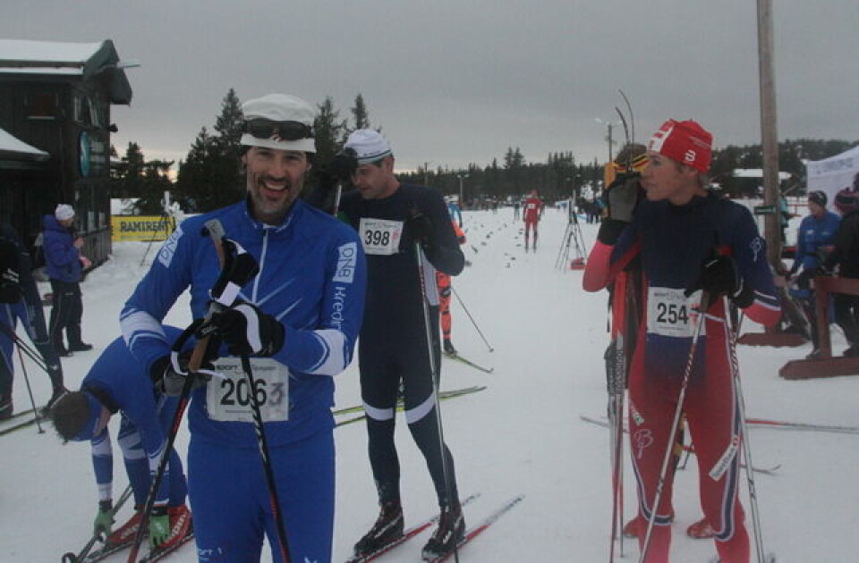 Torgeir Skare Thygesen foran Team BN Bank-trio på Sjusjøen Kondis/Finn Olsen