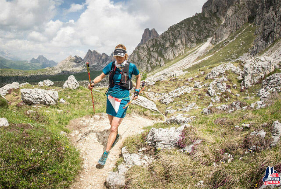 Den tidligere terrengsyklisten Andrea Huser fra Sveits var raskeste kvinne i Lavaredo Ultratrail. (Foto: arrangøren) Den tidligere terrengsyklisten Andrea Huser fra Sveits var raskeste kvinne i Lavaredo Ultratrail. (Foto: arrangøren)