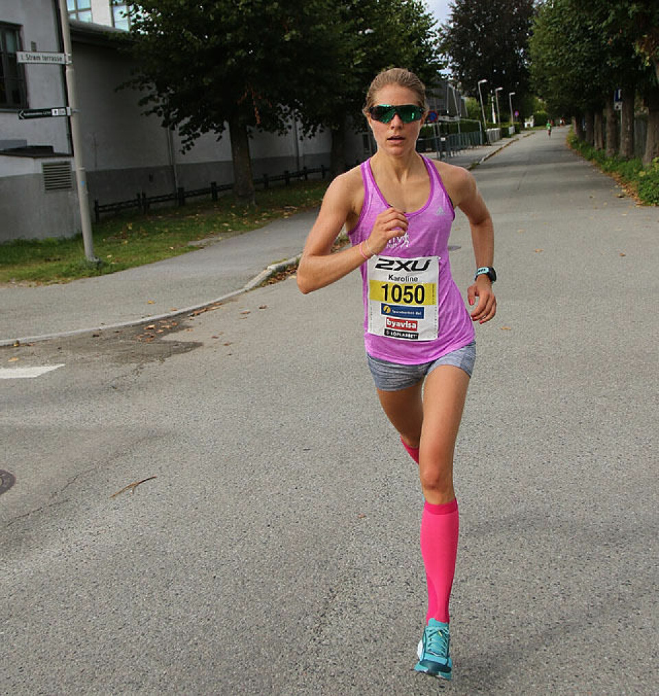 Gode forhold i Drammensmaraton som ble skjemmet av feilanvisning Halvmaraton_Karoline_Moen_Guidon_IMG_9512.jpg