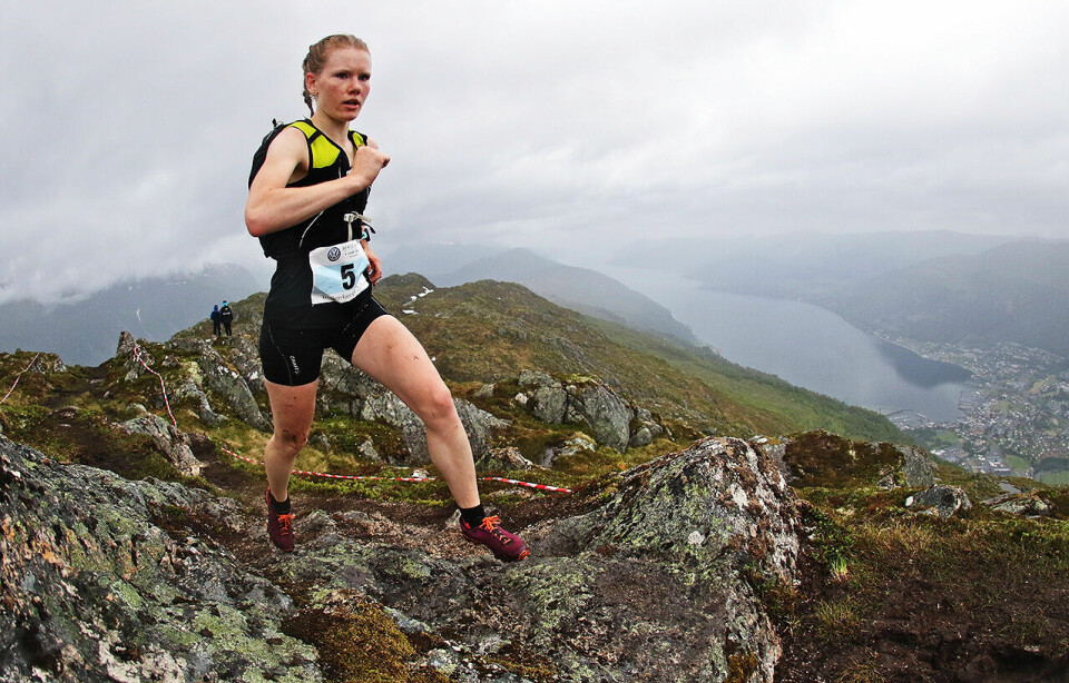 Karoline Holsen Kyte har i flere år vært en av landets beste motbakkeløpere. Her ser vi henne under Trollenykjen Opp i 2017. (Foto: Martin Hauge-Nilsen) Karoline Holsen Kyte har i flere år vært en av landets beste motbakkeløpere. Her ser vi henne under Trollenykjen Opp i 2017. (Foto: Martin Hauge-Nilsen)