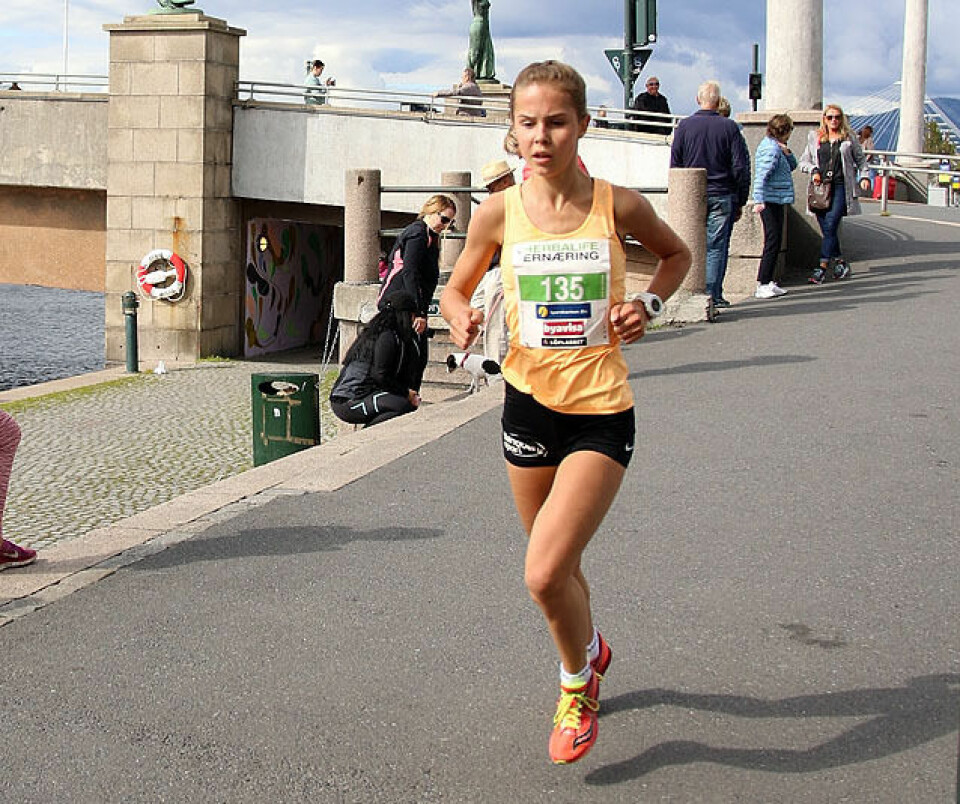 Gode forhold i Drammensmaraton som ble skjemmet av feilanvisning 5km_Marte_Bagaasen_Mork_IMG_8994.jpg