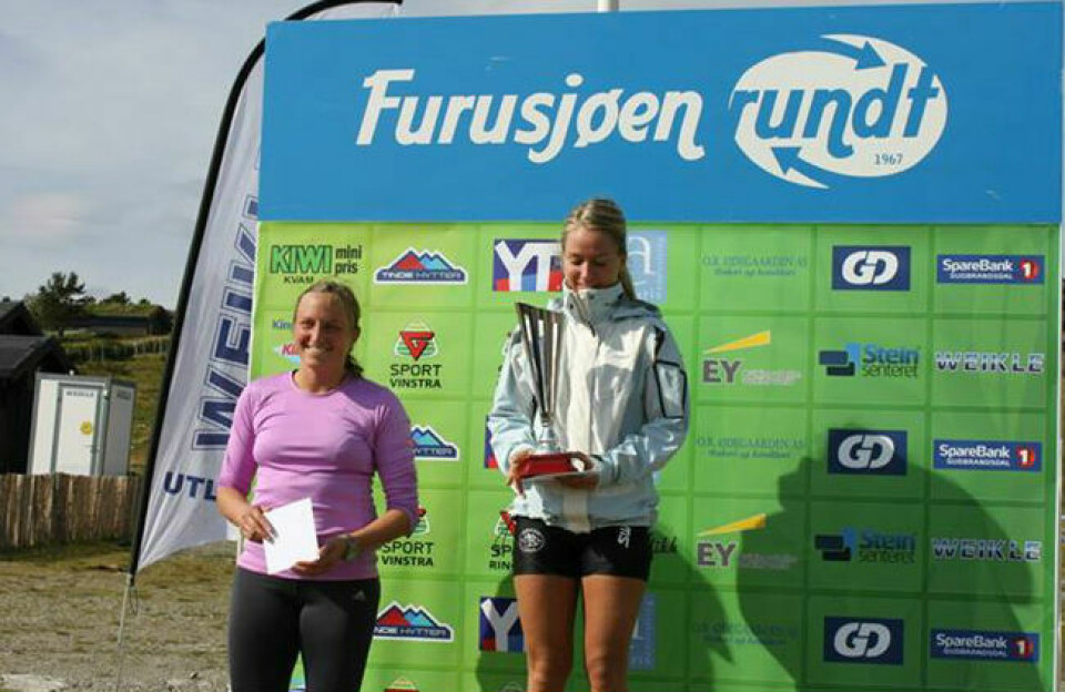 Rekorddeltakelse i strålende løpsvær i Furusjøen Rundt Kirsti_Kolseth_Annette_Galaaen_To_beste_Sammenlagt_Trippel_650.jpg