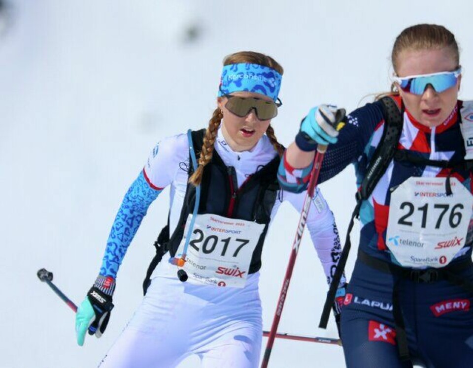 De mange som gikk fort i Skarverennet Skarverennet 2023 - konkurranseklassen. Emma Kirkeberg Mørk