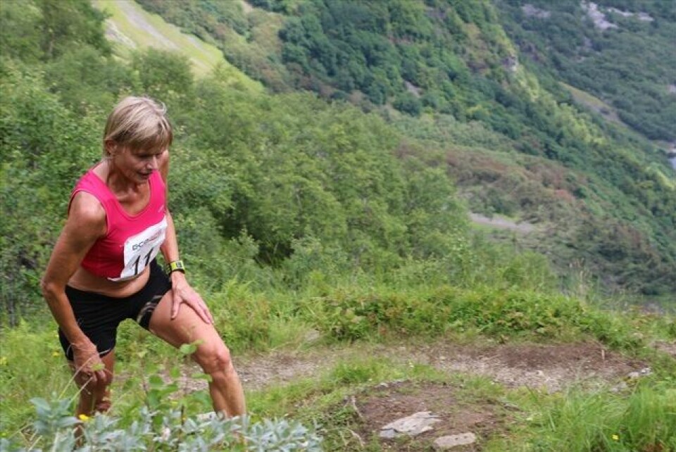Karoline Holsen Kyte sette løyperekord i E-CO Rimstigen Opp Norunn Stavø .jpg