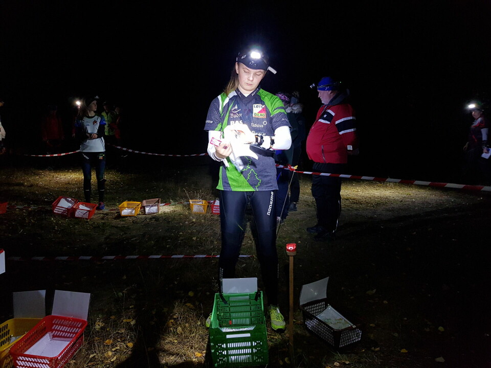 KM i nattorientering for Innlandet o-krets Henriette Berg klar til start.jpg