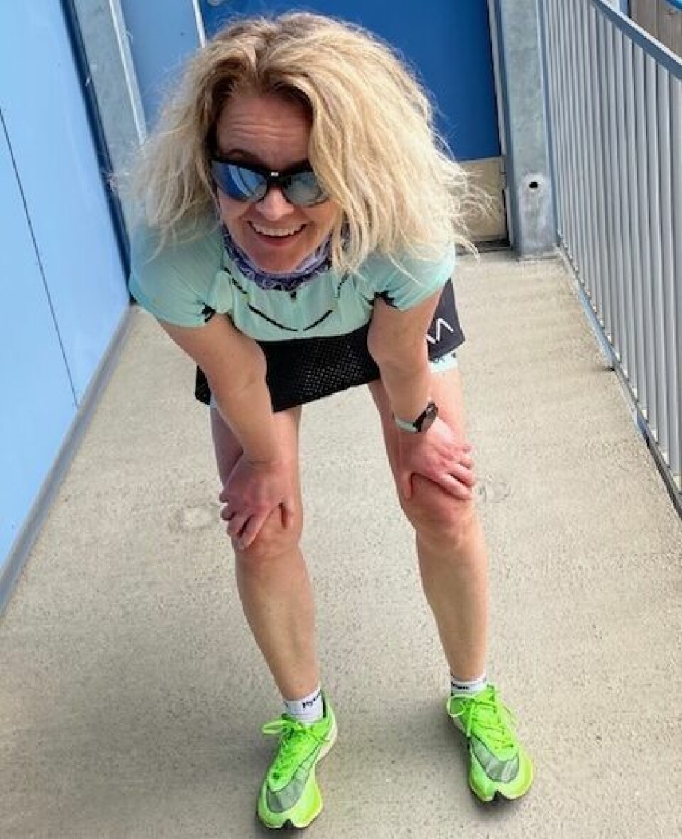 47 har løpt Kondis' virtuelle maraton- og ultraløp, som fortsetter ut mai Anja_Vaskinn_sliten.jpeg