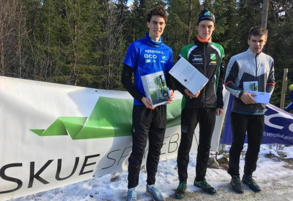 Årets topp 3 i Bringenatten Opp, (fv) Sondre Juven, Kristen Mikkelsplass, Bjørnar Stensrud Tyribakken. Foto: Ove Grøndal Årets topp 3 i Bringenatten Opp, (fv) Sondre Juven, Kristen Mikkelsplass, Bjørnar Stensrud Tyribakken. Foto: Ove Grøndal