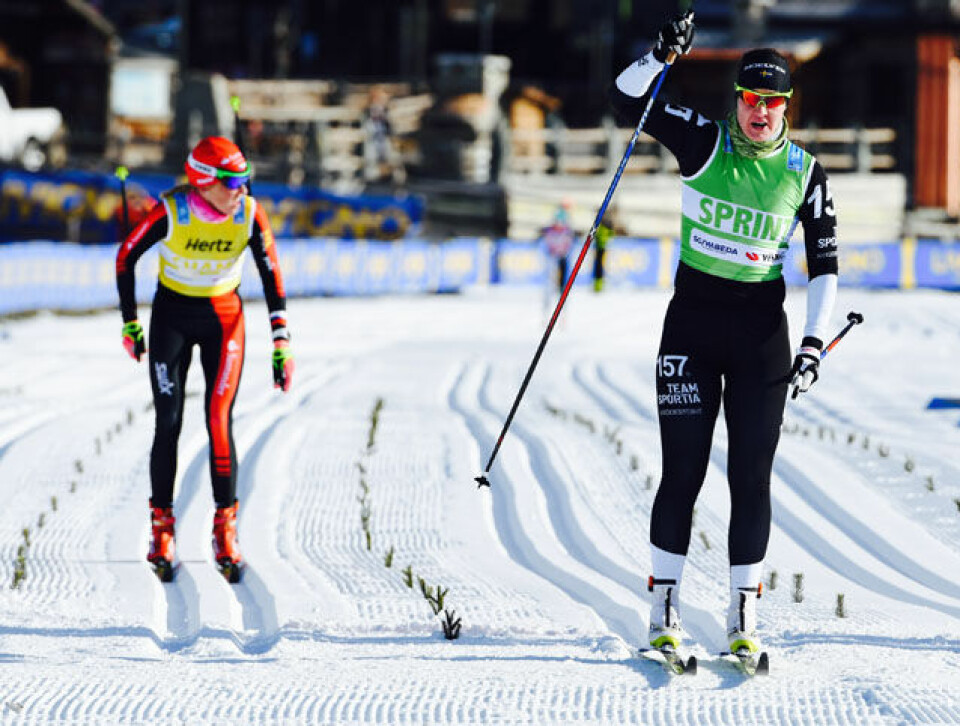 Norgren og Gjerdalen vant La Sgambeda Britta_Johansson_Norgren_maalgang_.jpg