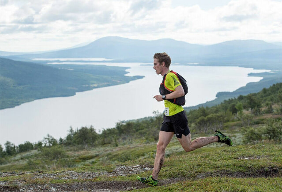 Kenneth Myhre er en sterk terrengløper, men måtte se seg slått av seks svensker i Axa Fjällmaraton. (Foto: arrangøren) Kenneth Myhre er en sterk terrengløper, men måtte se seg slått av seks svensker i Axa Fjällmaraton. (Foto: arrangøren)