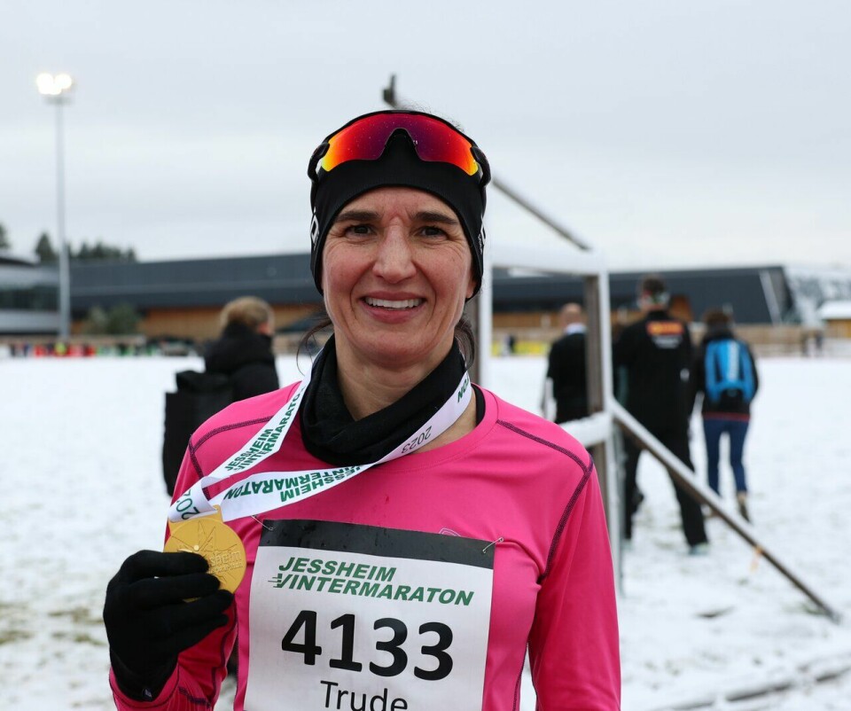 Flere trosset vinteren under Jessheim vintermaraton Trude Helen Thomassen vant maratondistansen under Jessheim Vintermaraton 2023
