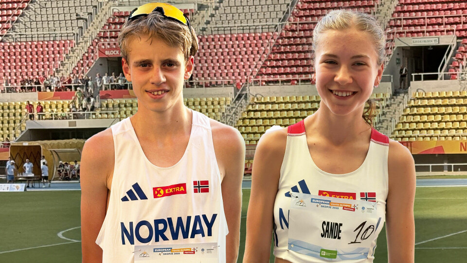 Martin Sølvberg Tjelle og Aurora Kanutte Brandt Sande tok hver sin tiendeplass i varmen. (Foto: Erlend Sande) Martin Sølvberg Tjelle og Aurora Kanutte Brandt Sande tok hver sin tiendeplass i varmen. (Foto: Erlend Sande)